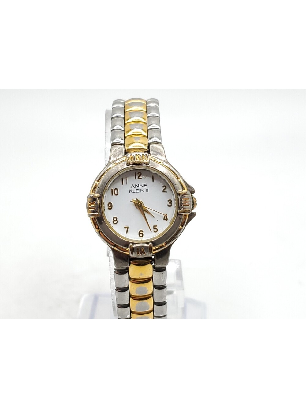 Anne Klein II Watch Women New Battery Two-Tone White Dial 23mm